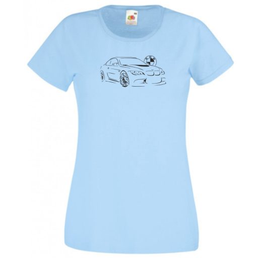 Autó fan kontur E92 női rövid ujjú póló