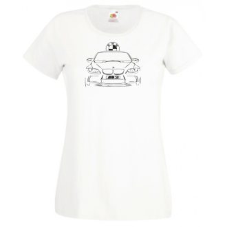 Autó fan kontur M3 női rövid ujjú póló