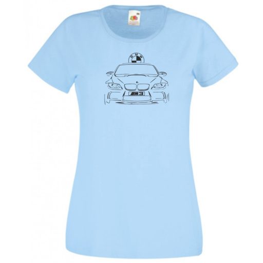 Autó fan kontur M3 női rövid ujjú póló