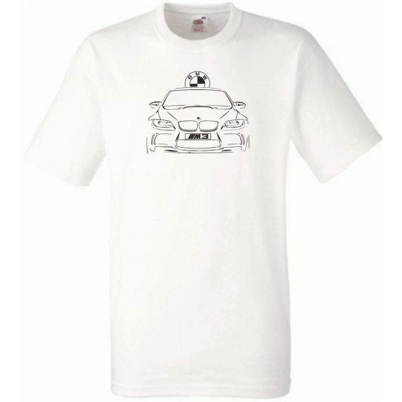 Autó fan kontur M3 férfi rövid ujjú póló