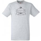 Autó fan kontur M3 férfi rövid ujjú póló