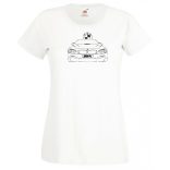 Autó fan kontur M4 női rövid ujjú póló