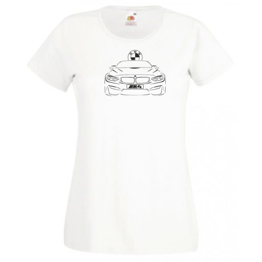 Autó fan kontur M4 női rövid ujjú póló
