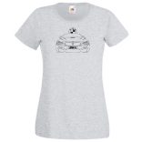 Autó fan kontur M4 női rövid ujjú póló