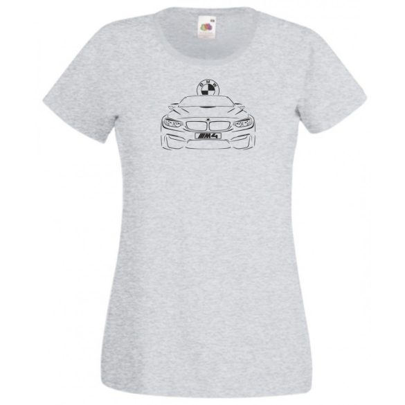 Autó fan kontur M4 női rövid ujjú póló