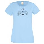 Autó fan kontur M4 női rövid ujjú póló