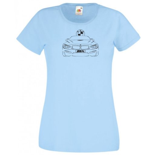 Autó fan kontur M4 női rövid ujjú póló