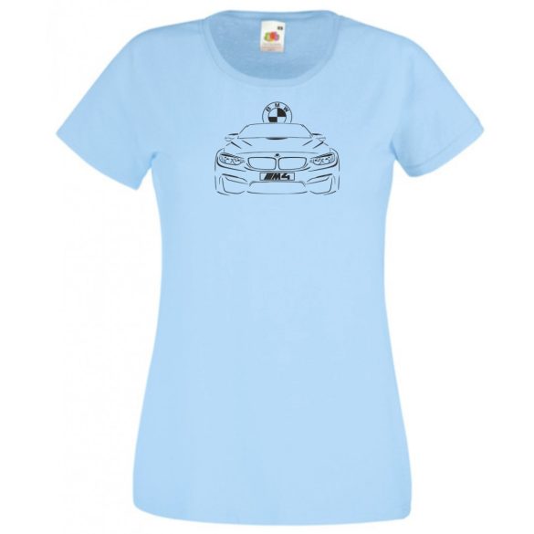 Autó fan kontur M4 női rövid ujjú póló