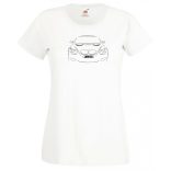 Autó fan kontur BMW M5 női rövid ujjú póló