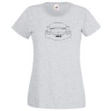 Autó fan kontur BMW M5 női rövid ujjú póló