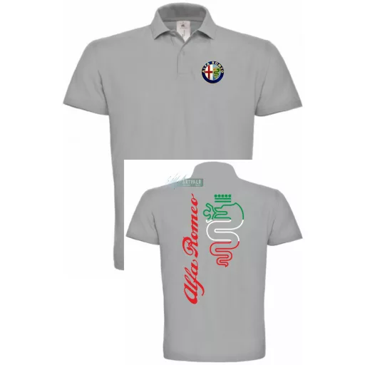 Autó fan Alfa Romeo galléros férfi póló