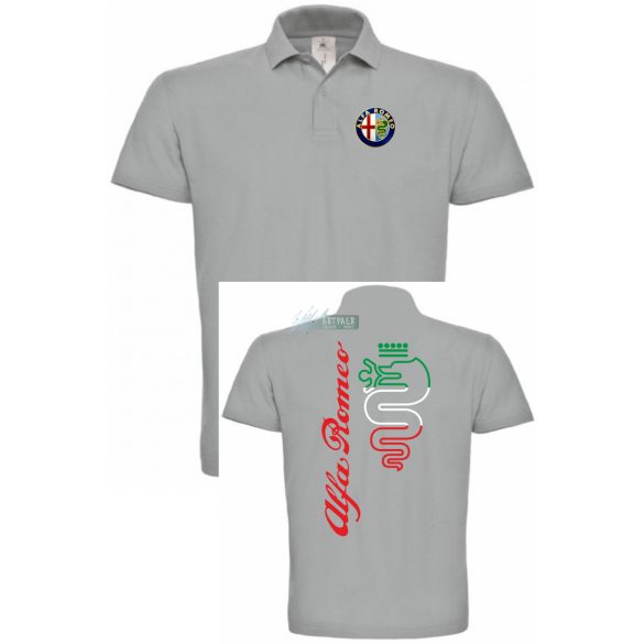 Autó fan Alfa Romeo galléros férfi póló