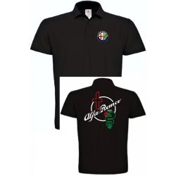 Autó fan Alfa Romeo galléros férfi póló