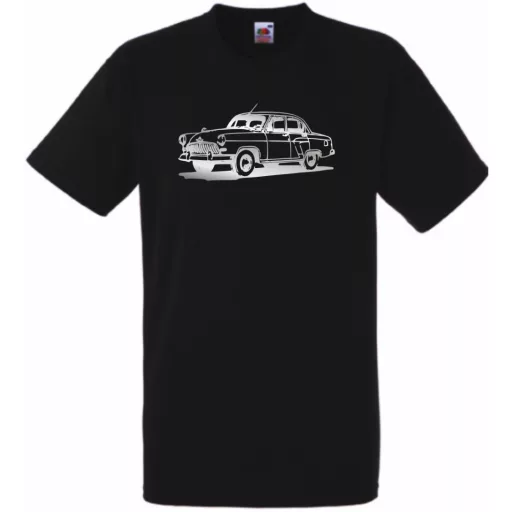 Retro Auto fan Volga férfi rövid ujjú póló