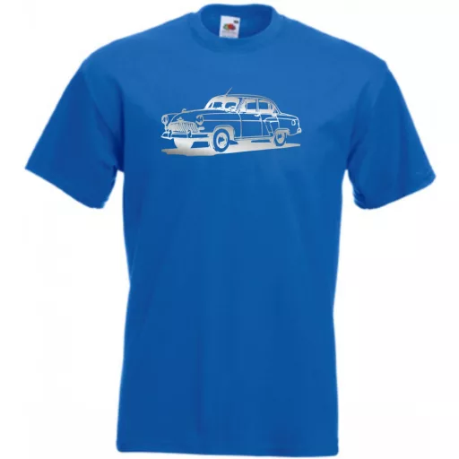 Retro Auto fan Volga férfi rövid ujjú póló