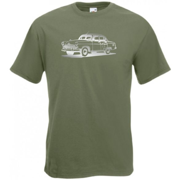 Retro Auto fan Volga férfi rövid ujjú póló