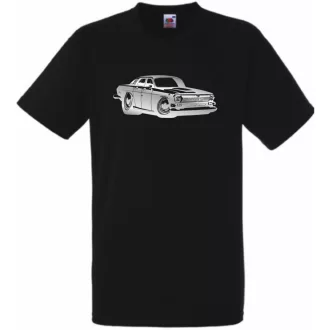 Retro Auto fan Volga férfi rövid ujjú póló