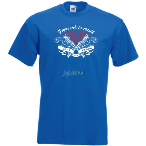 Fegyverek és Rózsák férfi rövid ujjú póló