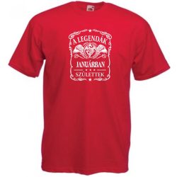   A legendák januárban születnek - magyar férfi rövid ujjú póló