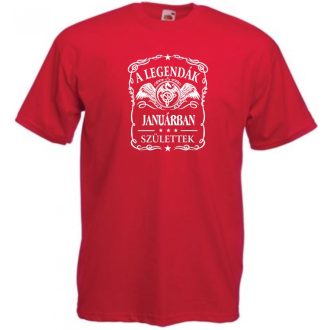   A legendák januárban születnek - magyar férfi rövid ujjú póló