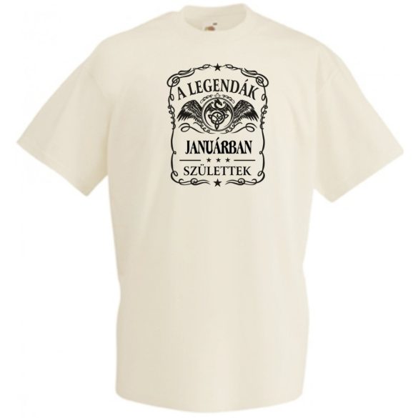 A legendák januárban születnek - magyar férfi rövid ujjú póló