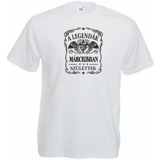 A legendák márciusban születnek - magyar férfi rövid ujjú póló