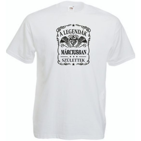 A legendák márciusban születnek - magyar férfi rövid ujjú póló