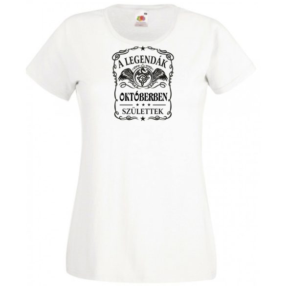 A legendák októberben születnek - magyar női rövid ujjú póló