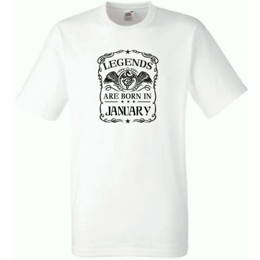 A legendák januárban születnek férfi rövid ujjú póló