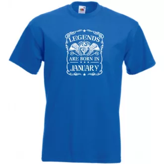 A legendák januárban születnek férfi rövid ujjú póló