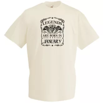 A legendák januárban születnek férfi rövid ujjú póló