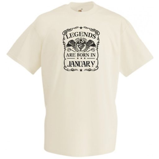A legendák januárban születnek férfi rövid ujjú póló