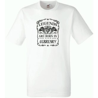   A legendák februárban születnek férfi rövid ujjú póló