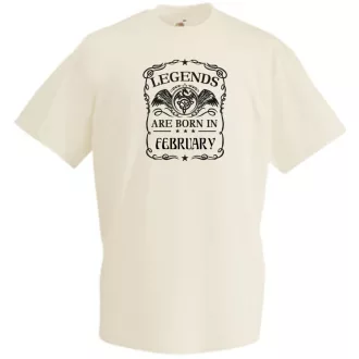   A legendák februárban születnek férfi rövid ujjú póló