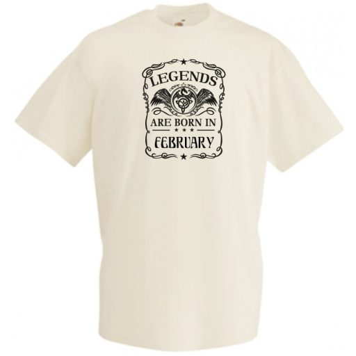 A legendák februárban születnek férfi rövid ujjú póló