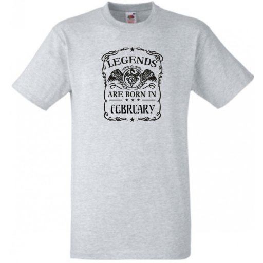 A legendák februárban születnek férfi rövid ujjú póló