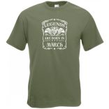 A legendák márciusban születnek férfi rövid ujjú póló
