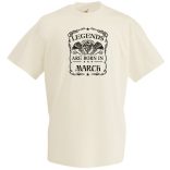 A legendák márciusban születnek férfi rövid ujjú póló