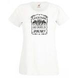 A legendák januárban születnek női rövid ujjú póló