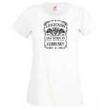 A legendák februárban születnek női rövid ujjú póló