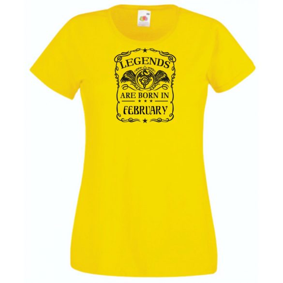 A legendák februárban születnek női rövid ujjú póló