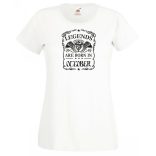 A legendák októberben születnek női rövid ujjú póló