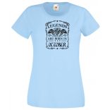 A legendák októberben születnek női rövid ujjú póló