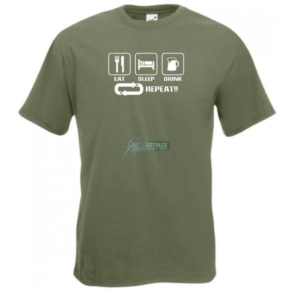 Eat Sleep Drink férfi rövid ujjú póló