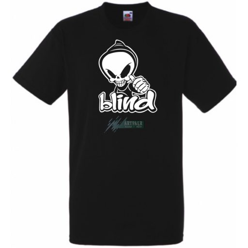 Csuklyás koponya férfi rövid ujjú póló