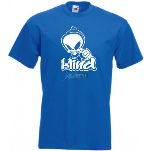 Csuklyás koponya férfi rövid ujjú póló