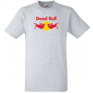 Humor Dead Bull - Red Bull stílus férfi rövid ujjú póló