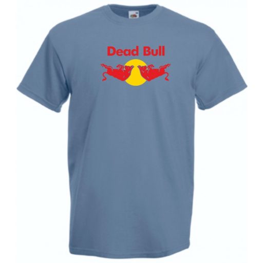 Humor Dead Bull - Red Bull stílus férfi rövid ujjú póló