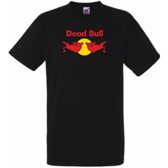   Humor Dead Bull - Red Bull stílus férfi rövid ujjú póló