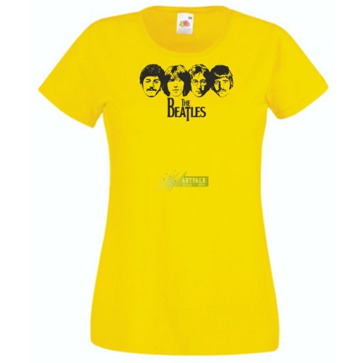Retro Beatles női rövid ujjú póló